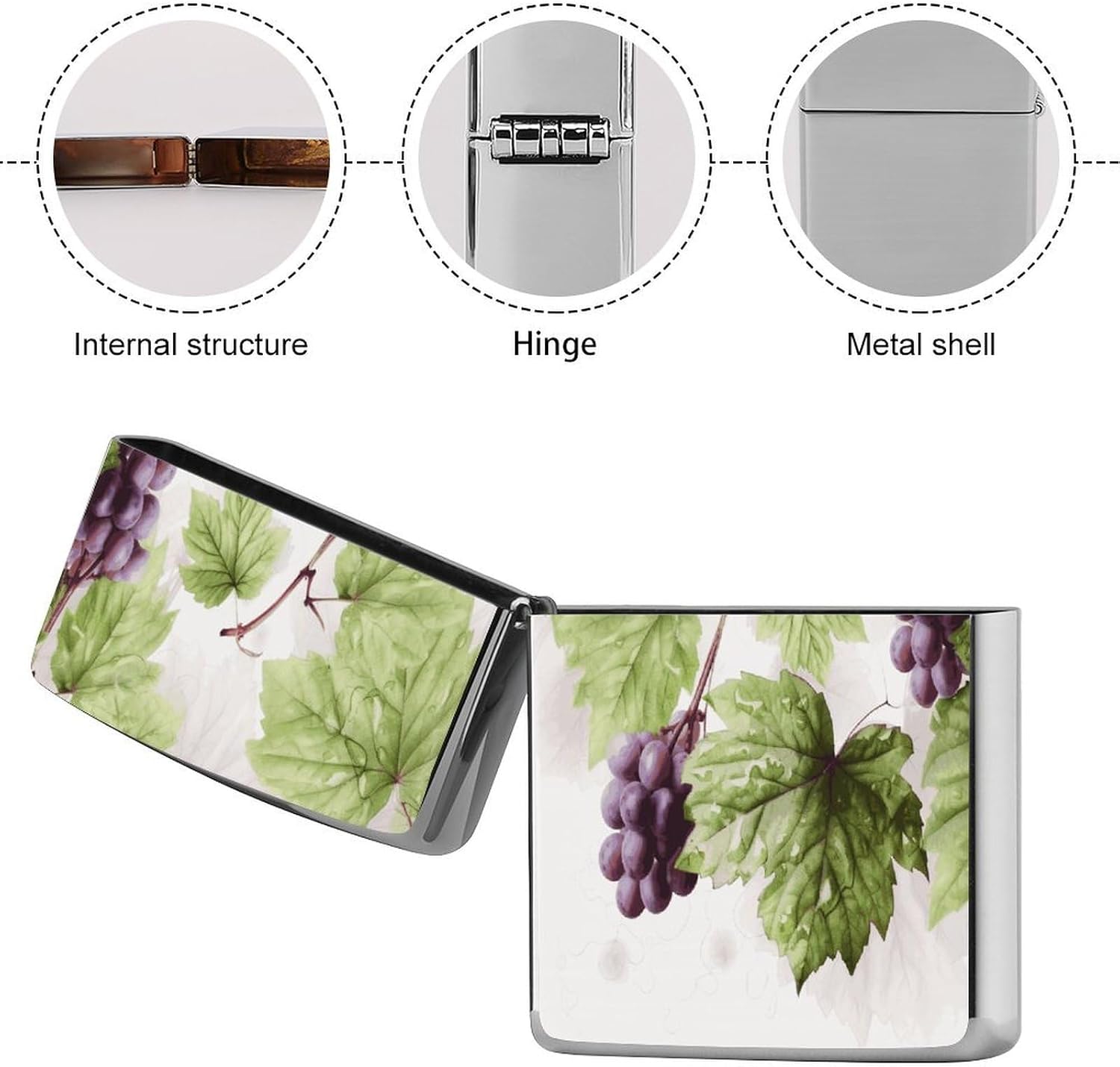 Beautiful Grape Leaves Lighter Case Cover Lighter Shell