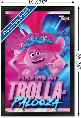 Miniatura 3 de Trends International Trolls Band Together - Póster de pared de amapola, 14.72 x 22.37 pulgadas, versión enmarcada en negro