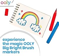 Vista 5 de Ooly Marcadores gruesos y lavables para niños pequeños con agarre gigante, marcadores de punta de pincel grandes y brillantes para niños pequeños