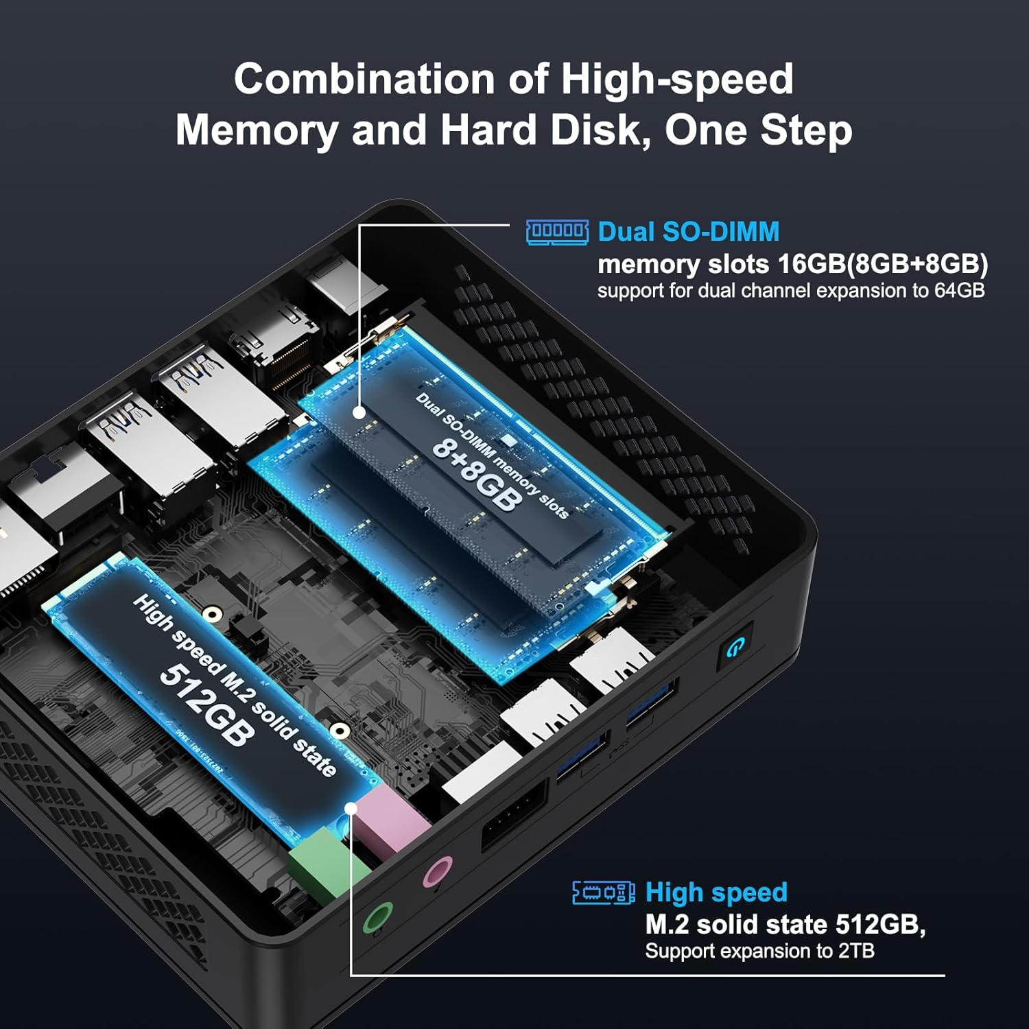 Intel Nuc 11 NUC11ATKC4 Atlas Canyon mini pc,Intel Celeron N5105, 2.0 GHz - 2.9 GHz Burst, 4 core, 4 Thread, 15W Intel UHD Graphics, 450 – 800 MHz Burst, 16GB RAM, 512GB SSD, Windows 11 Pro
