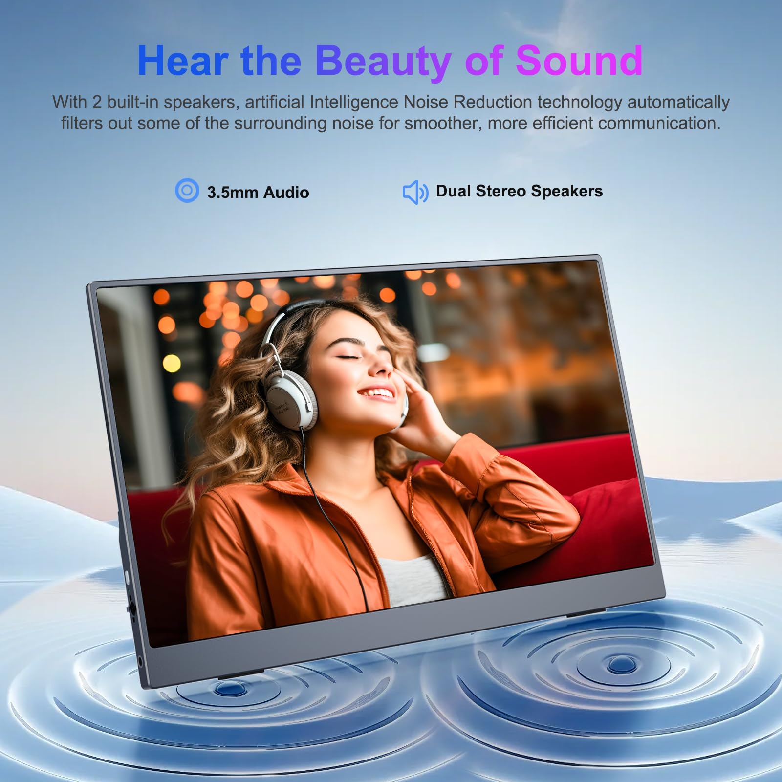 Ecran Portable, 15.6 Pouces, Moniteur Portable IPS 1080P FHD | avec Mini HDMI USB C, 0.78kg Écran Monitor de Faible Lumière Bleue, pour Ordinateur Portable, Mac, PS5, Xbox