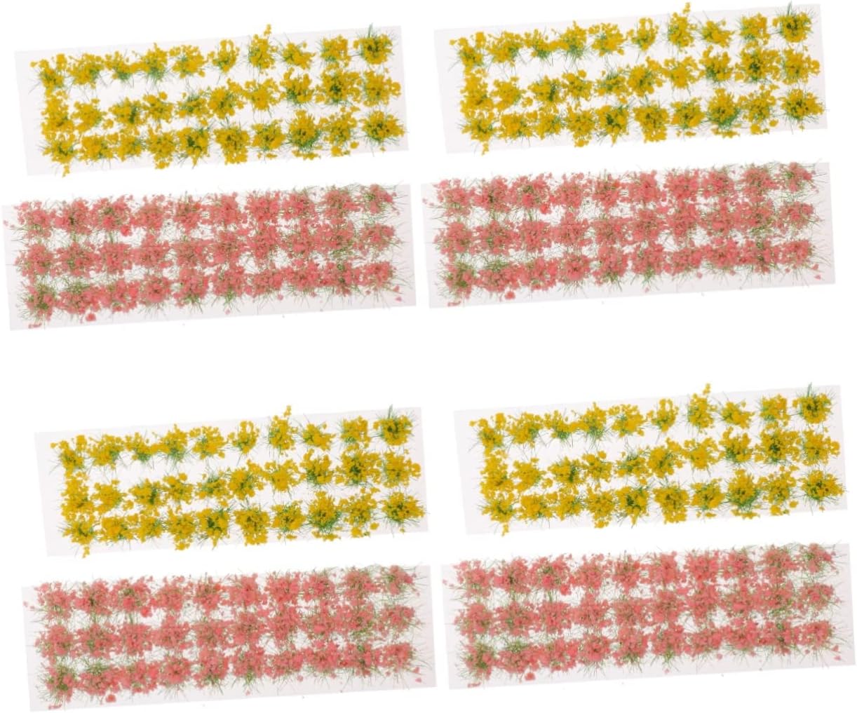 DOITOOL 8sheets DIY Flower Tuft Kit Miniature Grass Tuft for Dollhouse Garden Realistic Decor