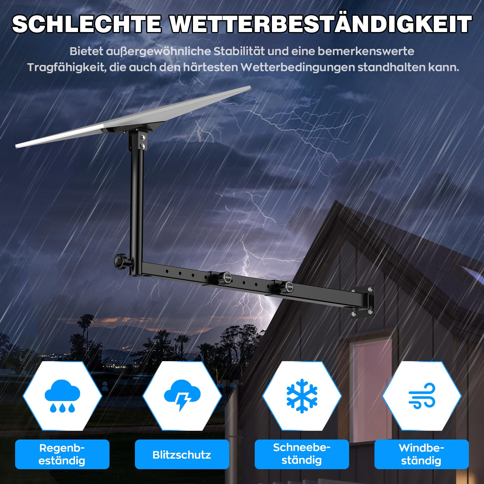 IMAYCC Kit de Starlink Gen 3 Mount, Rétractables Longue Support Mural de Toit Starlink V3 360° Réglable et Rotatif avec Adaptateur de Tube Starlink Gen 3 pour Starlink Internet Standard Kit