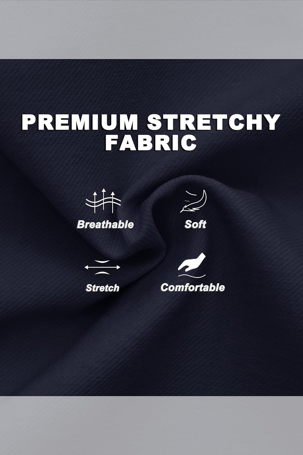 Soojun Womens Summer Elastic Waist Comfy Stretch Pull On Pants - Image 9