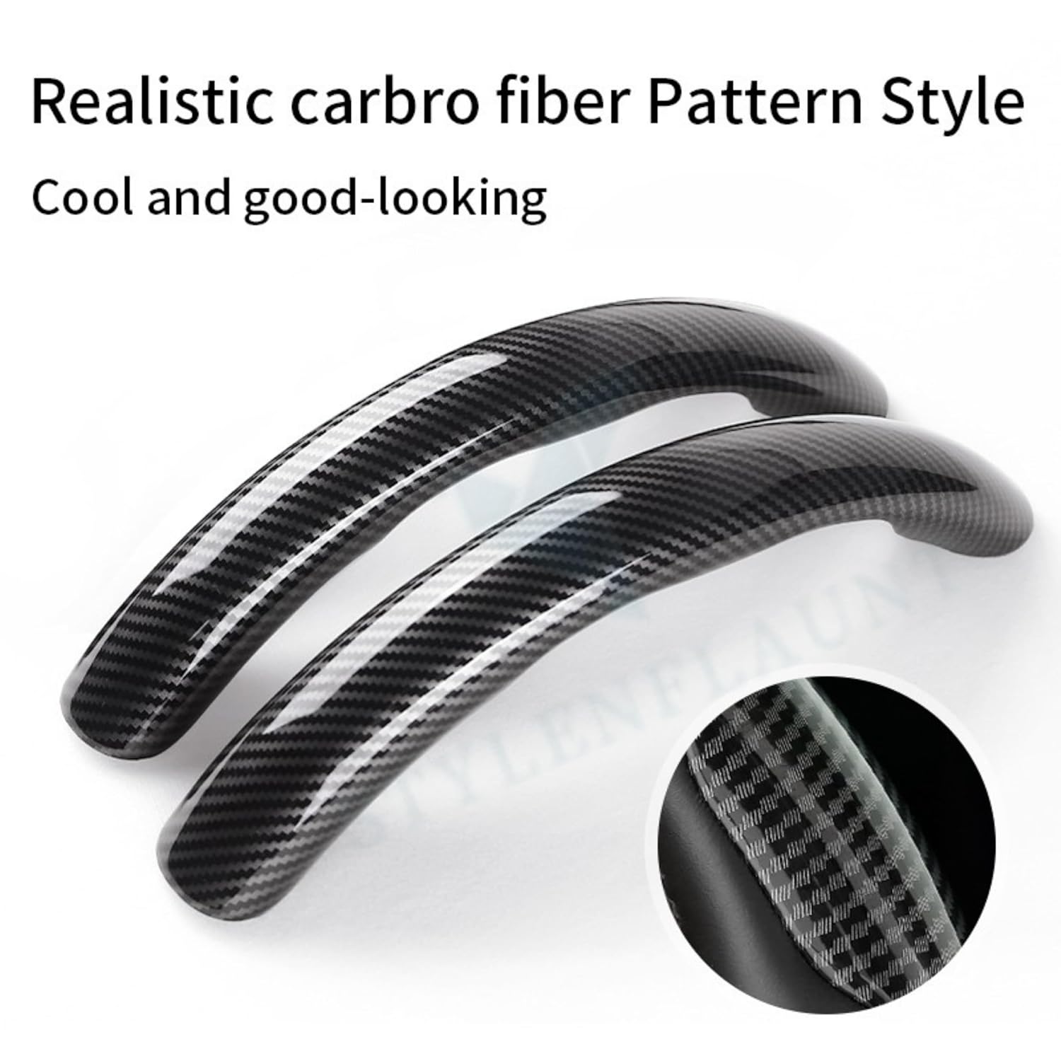 Universal ABS Carbon Fiber Texture Steering Wheel Grip Cover for All Car Models Safe Non-Slip Car Interior Accessory Long Lasting Print Comfortable Grip Steering Wheel Protector