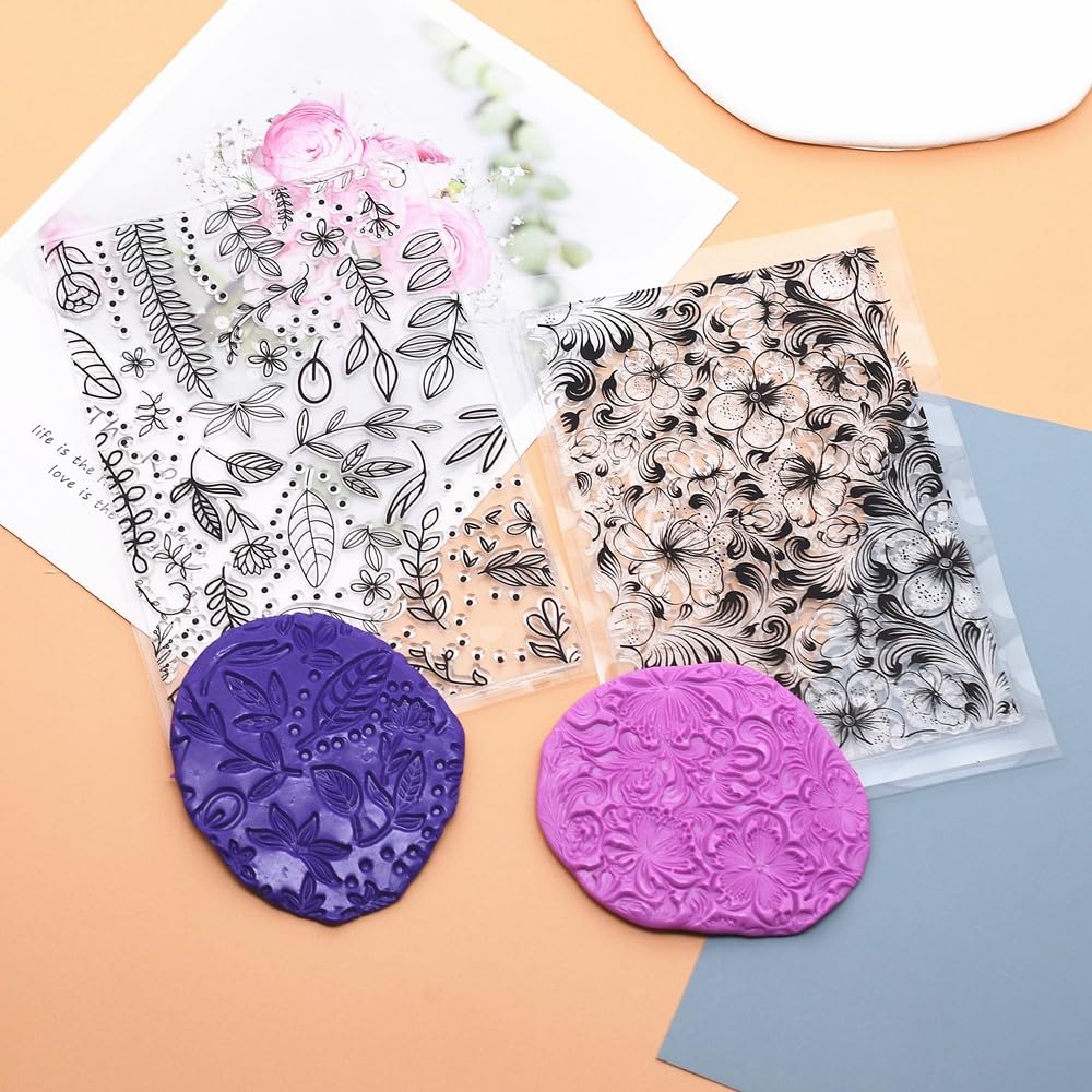 Tampon Silicone Texture Feuilles De Ginkgo 14x14 Cm - Pour Bijoux En Argile Polymère, Boucles D'oreilles