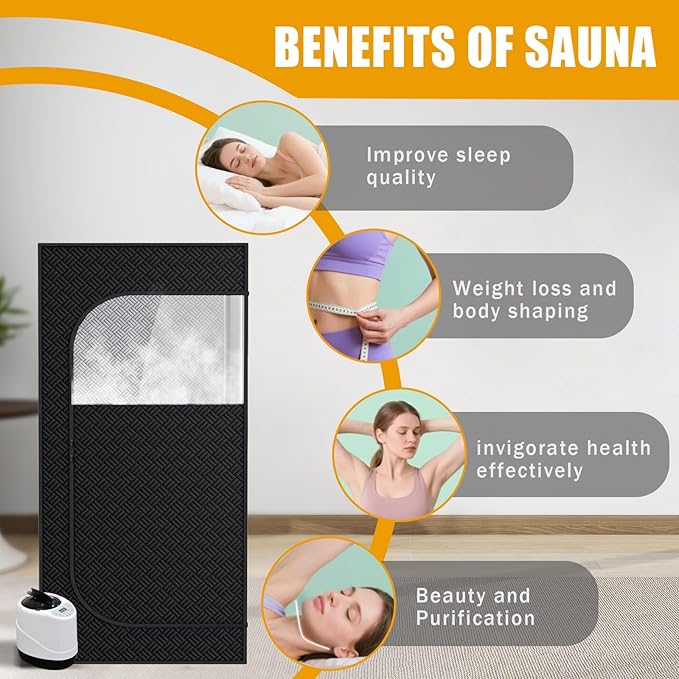 Sauna Portátil Nirvix Box 1000W 3L Control Remoto miniatura 4