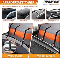 Vista 3 de Bolsa de carga para techo de automóvil – 20 pies cúbicos, impermeable, resistente, bolsa para techo 900D para todos los vehículos SUV con/sin