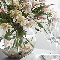 Vista 6 de 500 cuentas de perlas flotantes para decoración de jarrones de bricolaje, sin decoración de perlas para arreglos florales, centros de mesa de boda