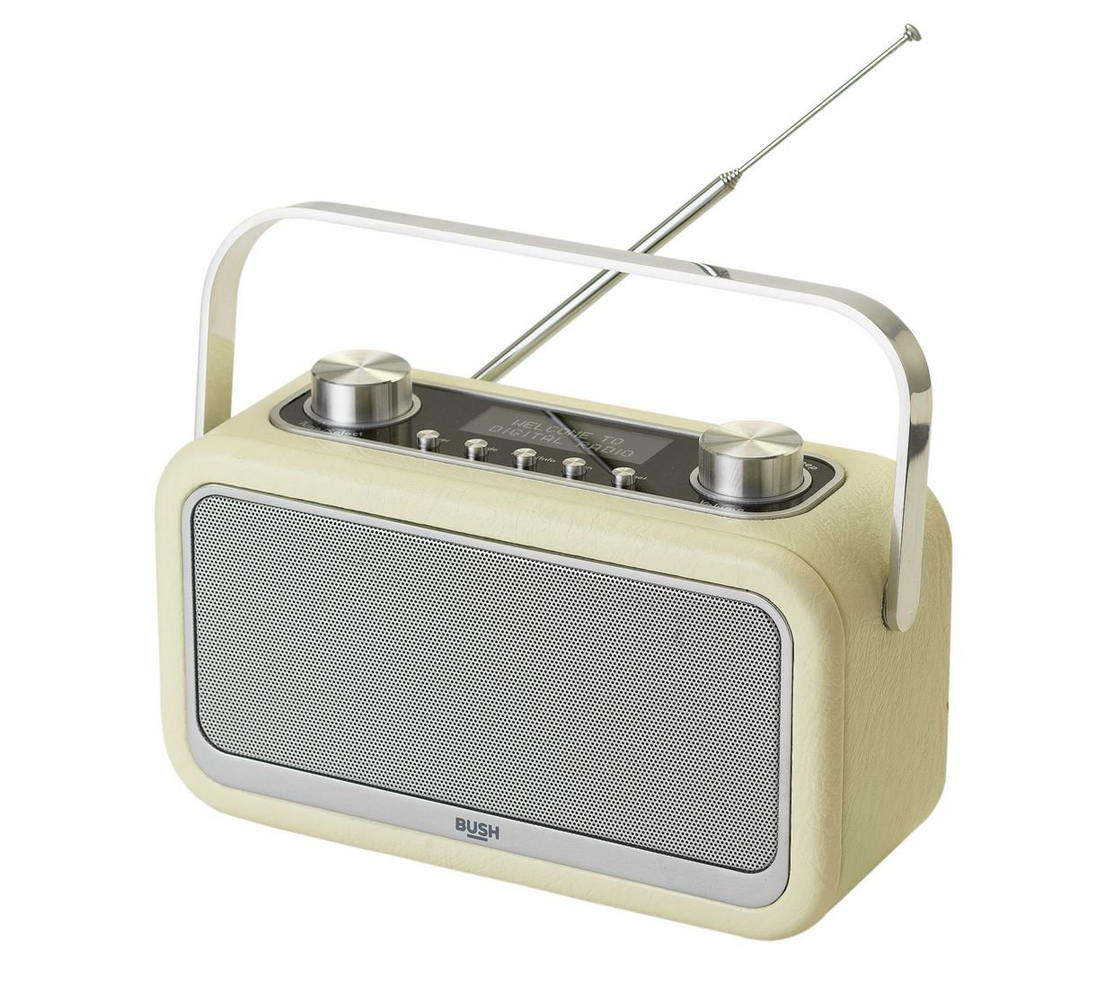 Bush Classic Leather Look Bluetooth DAB Radio - Cream: Amazon.co