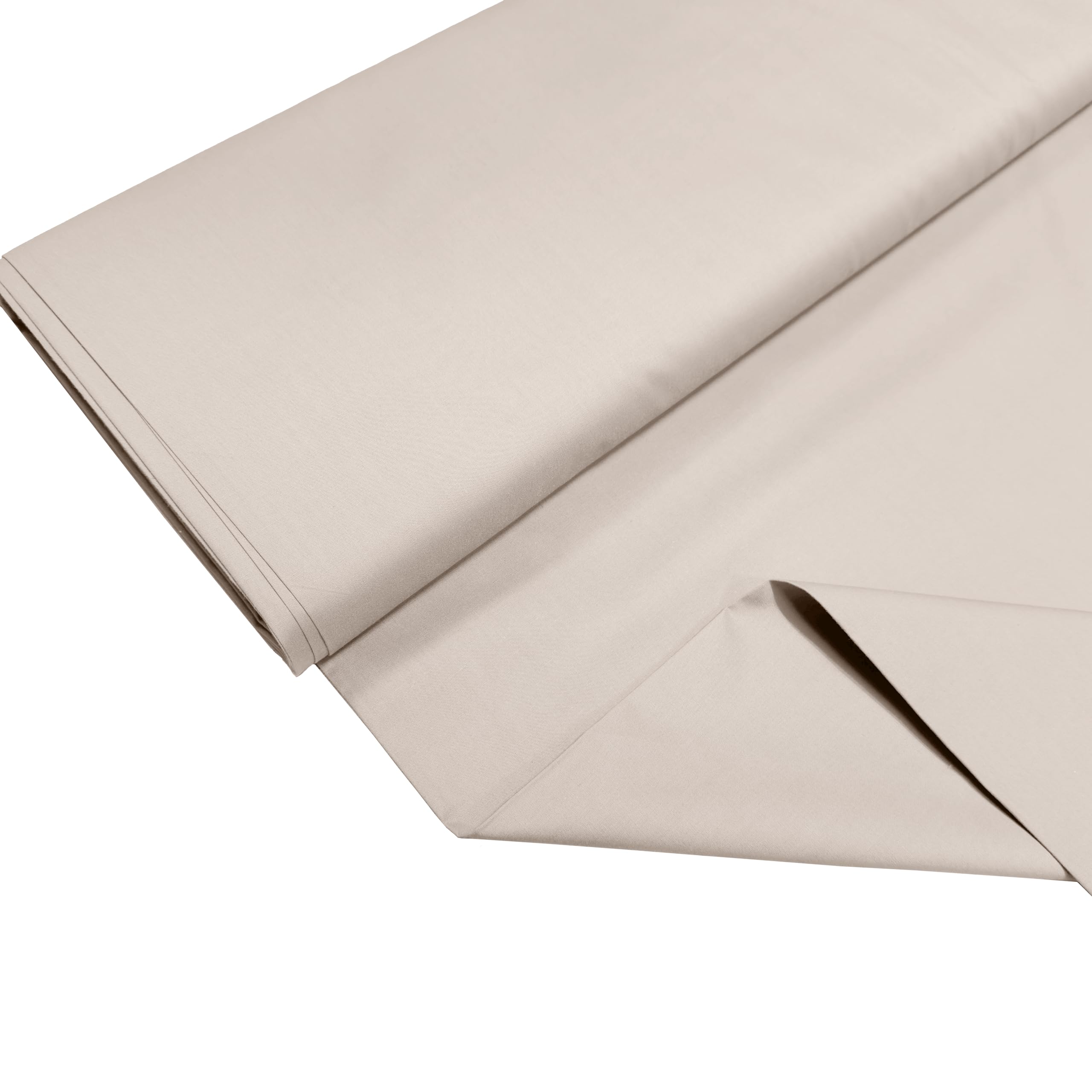 100% Cotton Percale Fabric – 200 Thread Count, 120 GSM, Breathable & Durable Material for Bedding, Quilting & Sewing - 1000cm x 112cm (Natural) — image 1
