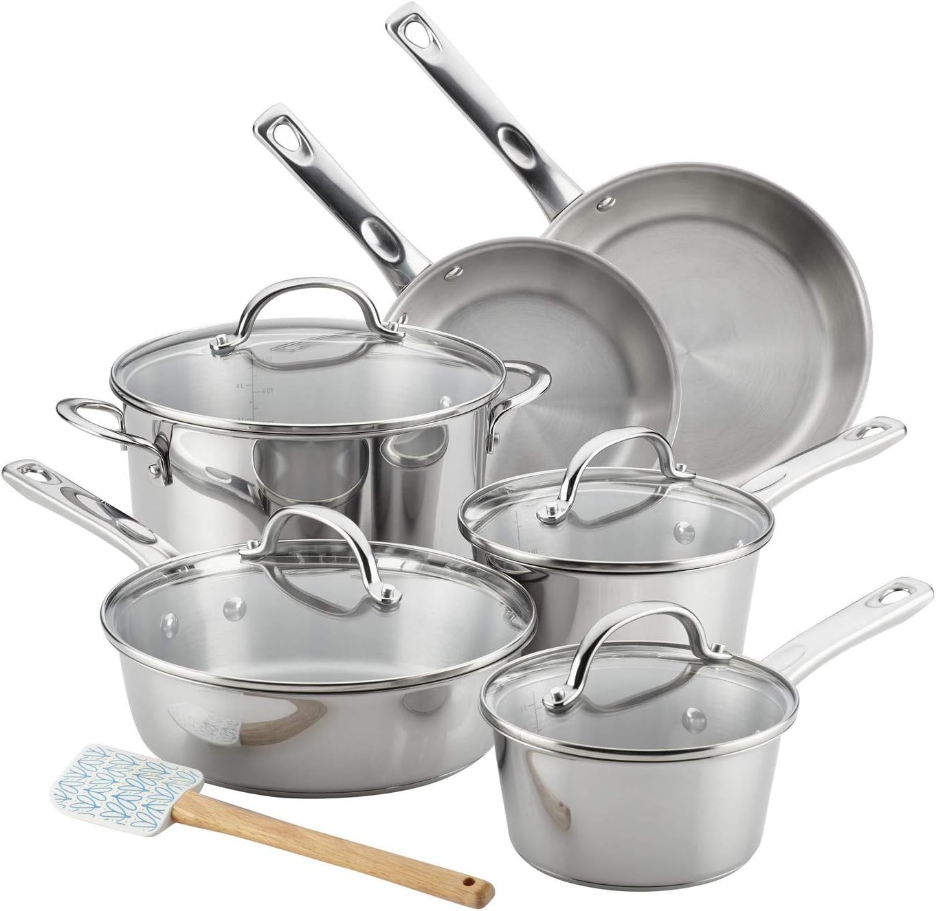 Curry Kitchenware 11pc Home Collection Cookware Set (Stainless Steel)