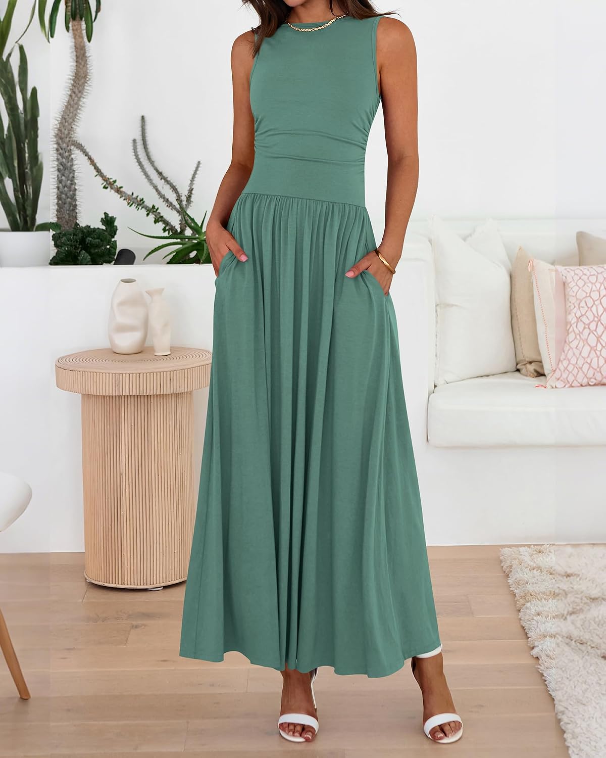  Summer Maxi Dresses for Women Sleeveless Casual Dress thumbnail
