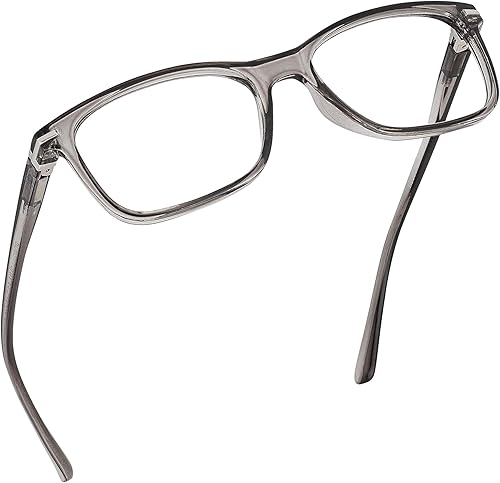Readerest - Anteojos de lectura con bloqueo de luz azul (grises, sin aumento), para computadora, con lente reflectante fina, antirreflejo, para Readerest - Anteojos de lectura con bloqueo de luz azul (grises, sin aumento), para computadora, con lente reflectante fina, antirreflejo, para