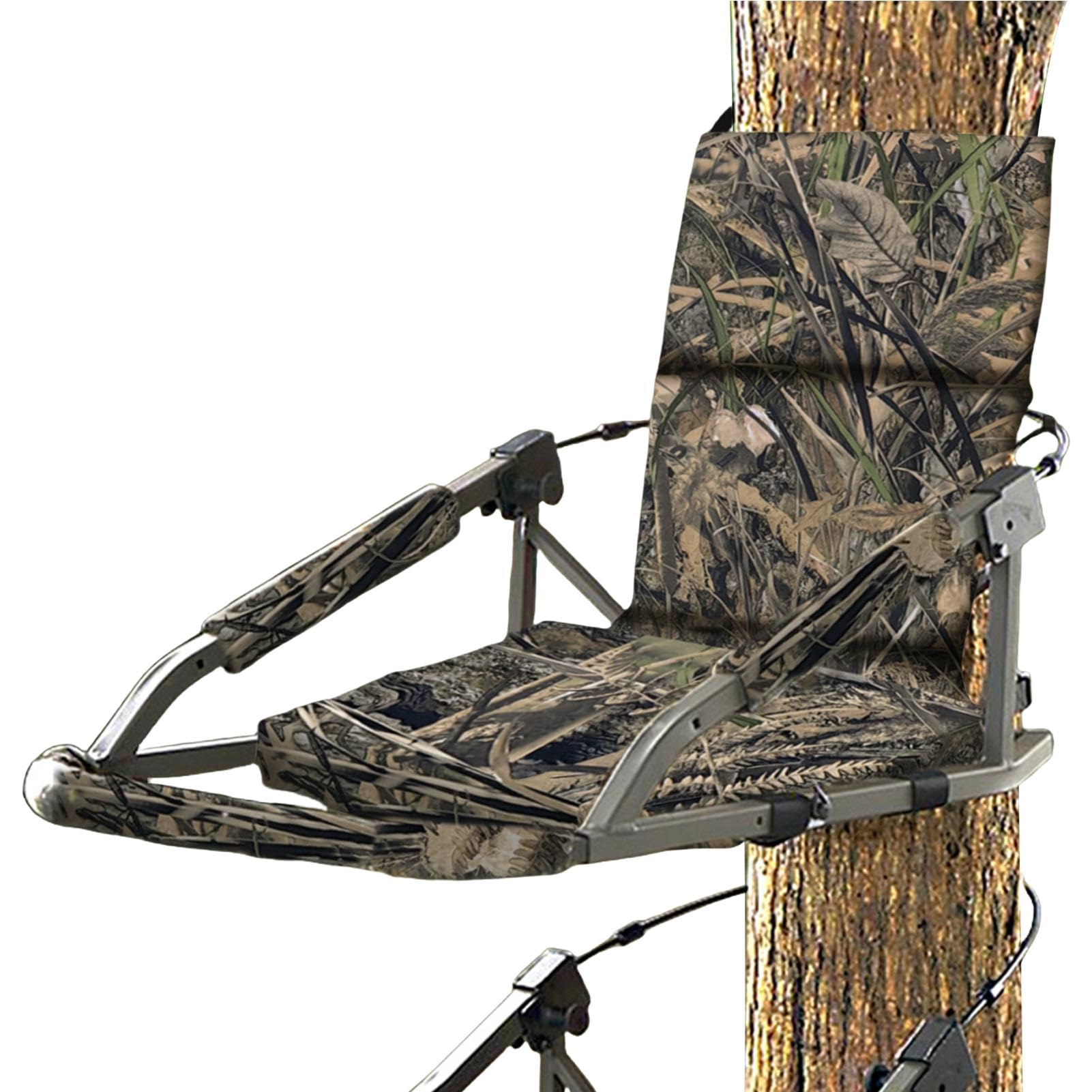 Asiento de soporte para árbol, asiento de caza desmontable, cómoda silla de caza, asiento portátil para árbol, asiento de caza ligero, accesorios de caza ajustables para mayor comodidad