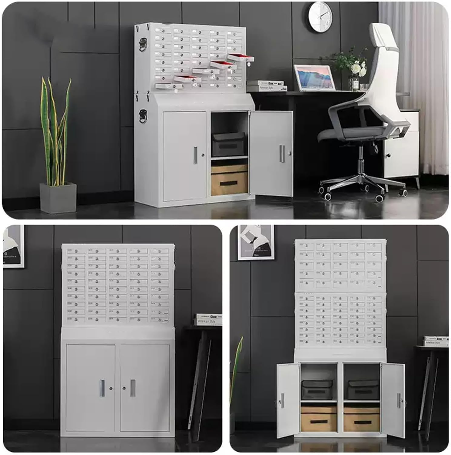 Mobile Phone Storage Cabinet Drawer-Type Mobile Phone Storage Cabinet Mobile Phone Steel Storage Cabinet,Flannel Lining One Drawer and One Lock,Suitable for School Factor（One Color-25 Grid）
