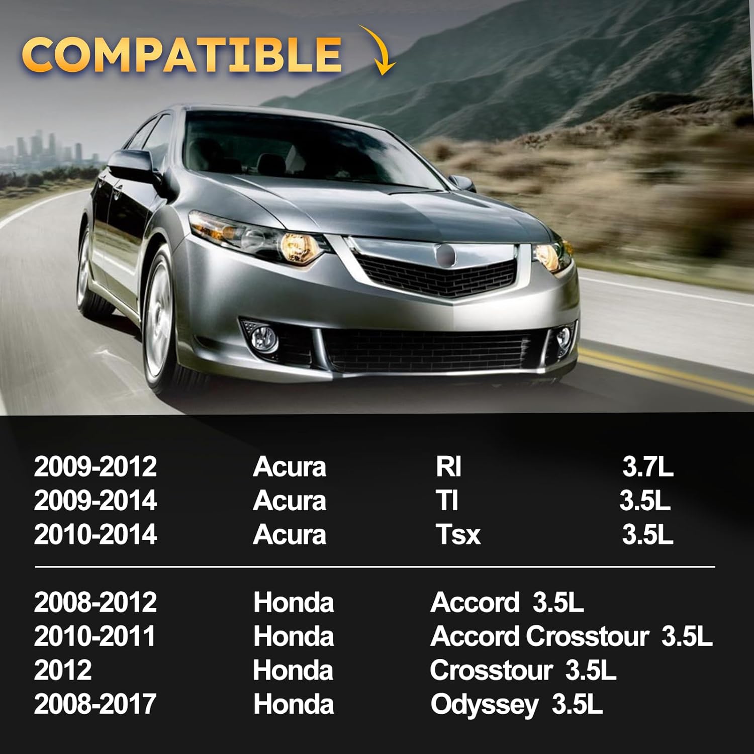 UF603 Ignition Coil Pack Compatible with 2008-2012 HONDA Accord,2008-2017 Honda Odyssey,2012 Honda Crosstour/2009-2012 Acura Rl,2009-2014 Acura Tl,2010-2014 Acura Tsx Replaces# C1624 5C1681 (set of 6)