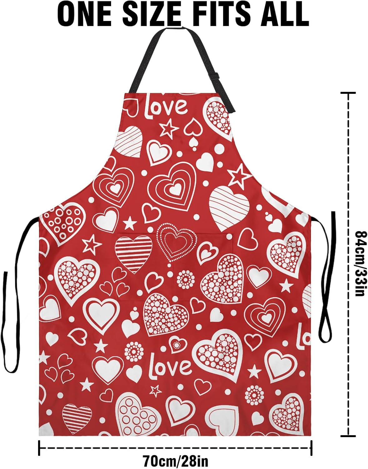 Apron Adjusted Neck Strap with 2 Pockets Waterproof Kitchen Chef for Cooking Grill BBQ Baking - Image 3
