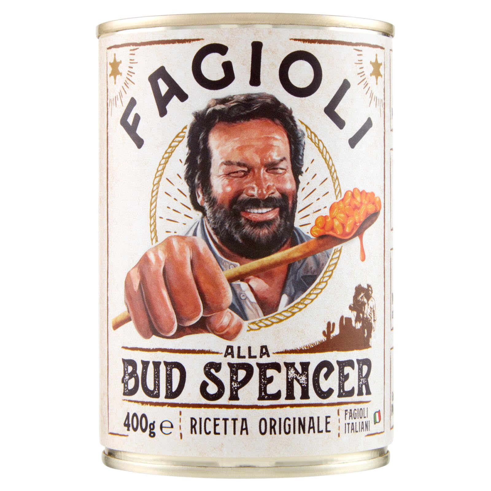 Fagioli alla Bud Spencer - Frijoles blancos con salsa de tomate, caja 12x 400 g | Receta italiana original | Listos para calentar | Fuente de proteínas | Ideal camping y comidas rápidas + Italian