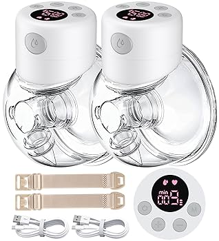 【未使用に近い】NCVI ハンズフリー 搾乳器 ウェアラブル電動搾乳器 2個 未使用に近い】NCVI ハンズフリー 搾乳器 ウェアラブル電動搾乳