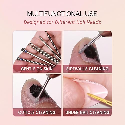 Miniatura 5 de PANA Premium - Broca de carburo de uñas para limpieza de cutículas de 332 pulgadas para profesionales, salón de uñas, recortadora de uñas, limpiador