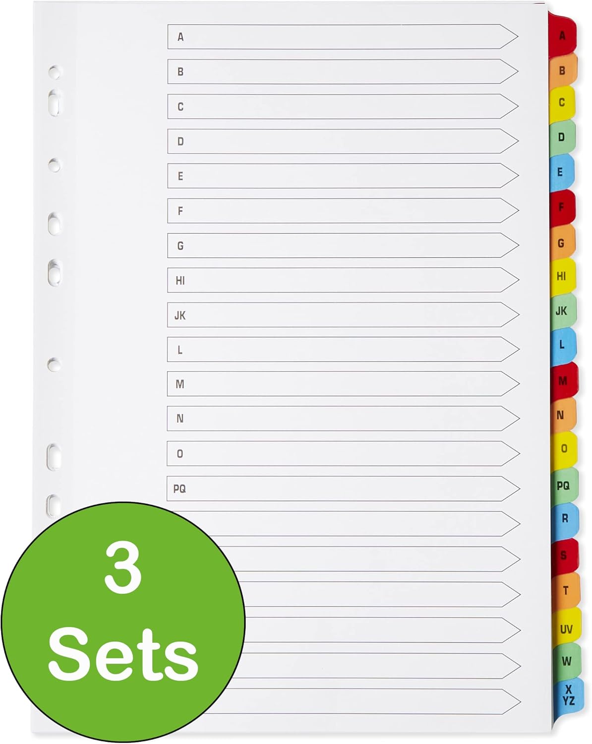 [3 Pack] A4 File Dividers AZ Tabs A4 Alphabetical Subject Dividers A