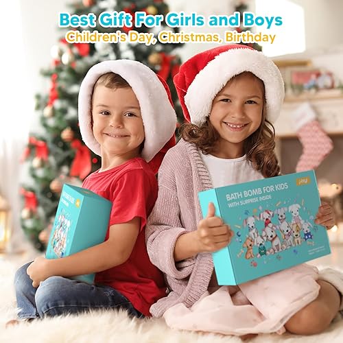 Miniatura 6 de Bombas de baño para niños con juguetes sorpresa en el interior, paquete de 12 bombas de baño naturales orgánicas hechas a mano para niños con