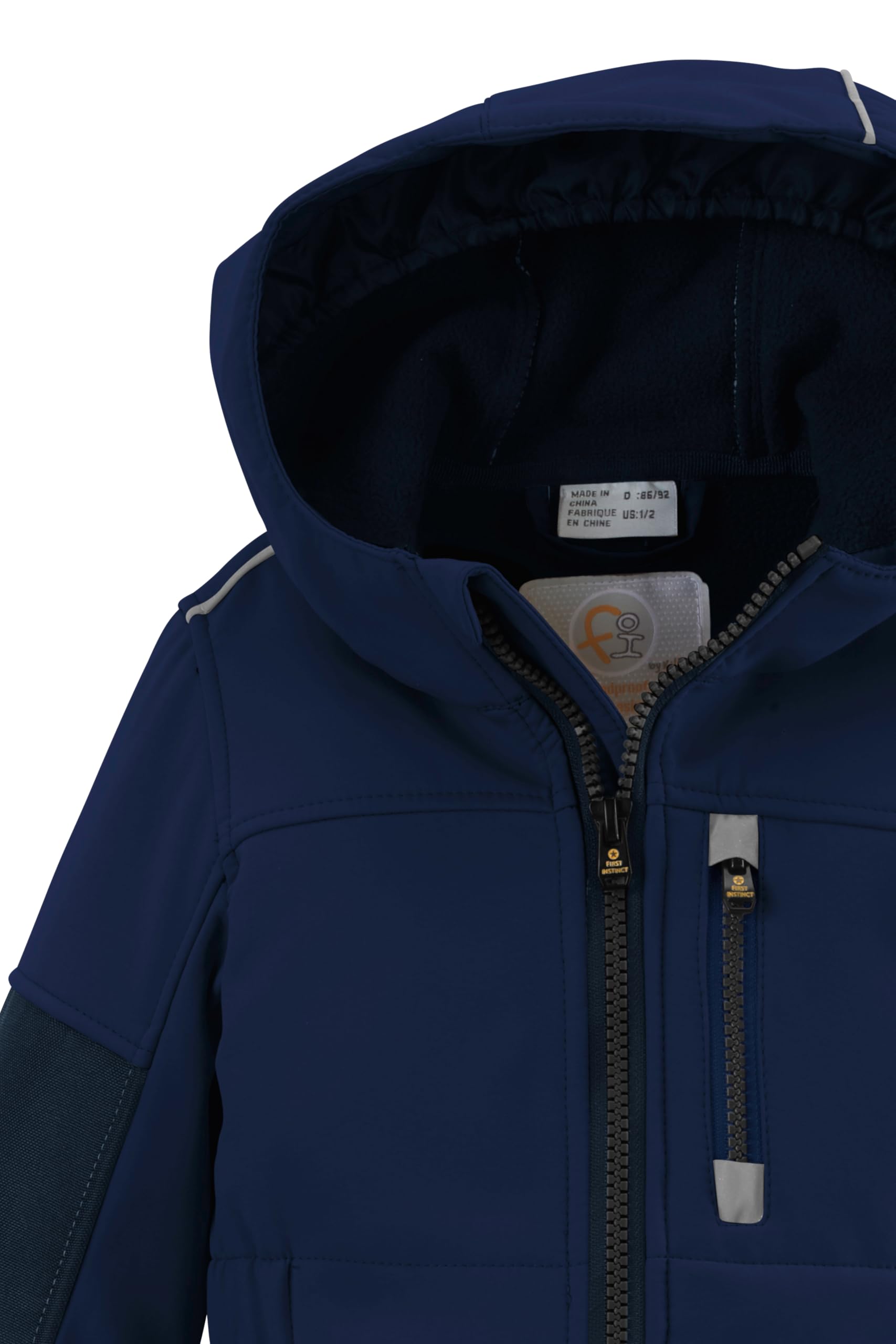 first instinct by killtec Dzieci Kombinezon softshell z kapturem FIOW 35 MNS ONPC, dunkelblau, 98/104, 38900-000