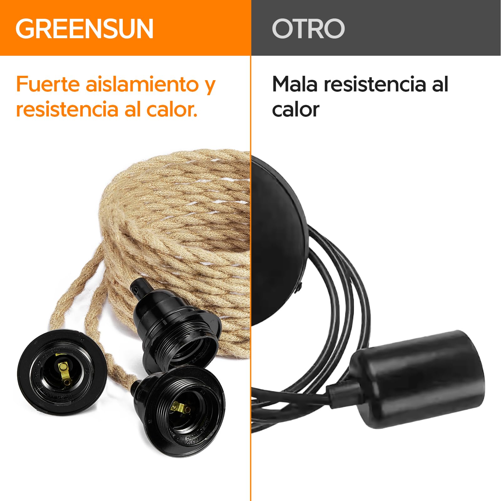 Interruptor regulable con cable textil industrial moderno juego de lámparas de araña con 6,8 M de largo casquillo E27 para dormitorio accesorios de iluminación doméstica 3 portalámparas sin bombilla
