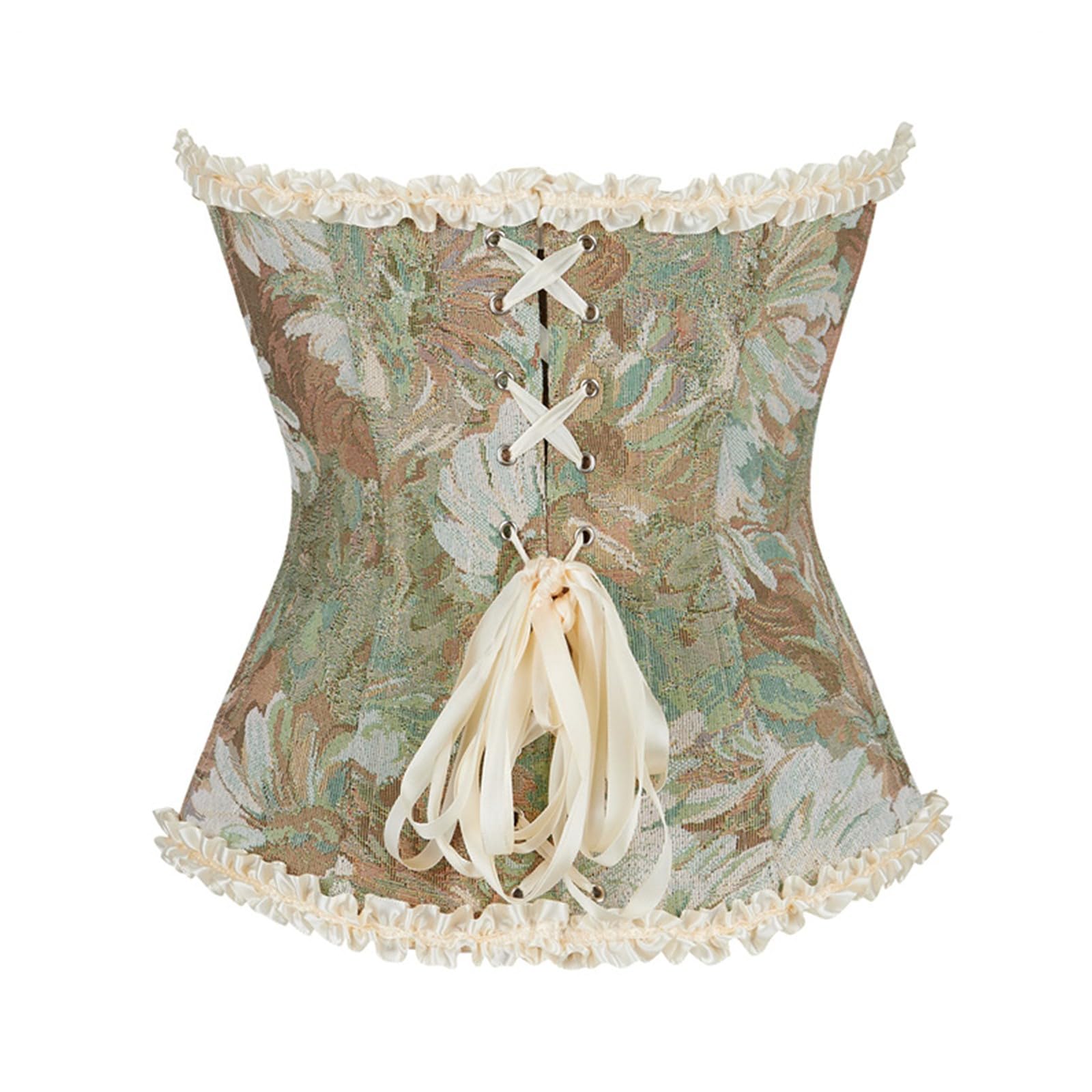 Generico Crossdresser Corsetto Donna Elegante Corsetti Cosplay Bustino Cuore con Lingerie Corpetto Sexy Corpetti Pirata Pizzo