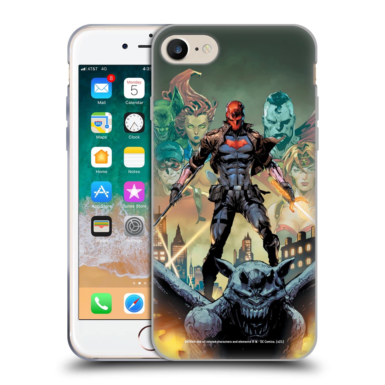 Funda de gel Batman iPhone 7 carcasa flexible DC Comics Capucha Roja 7