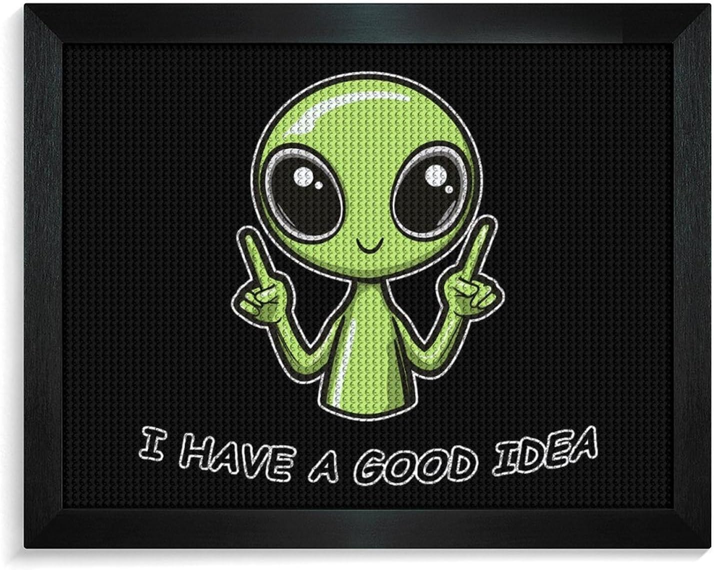 I Have A Great Idea Printed Diamond 5D Painting Kit 16x20in DIY Full Drill Craft with Tools for Home Wall Decor Gift Blackwood 50 * 40cm