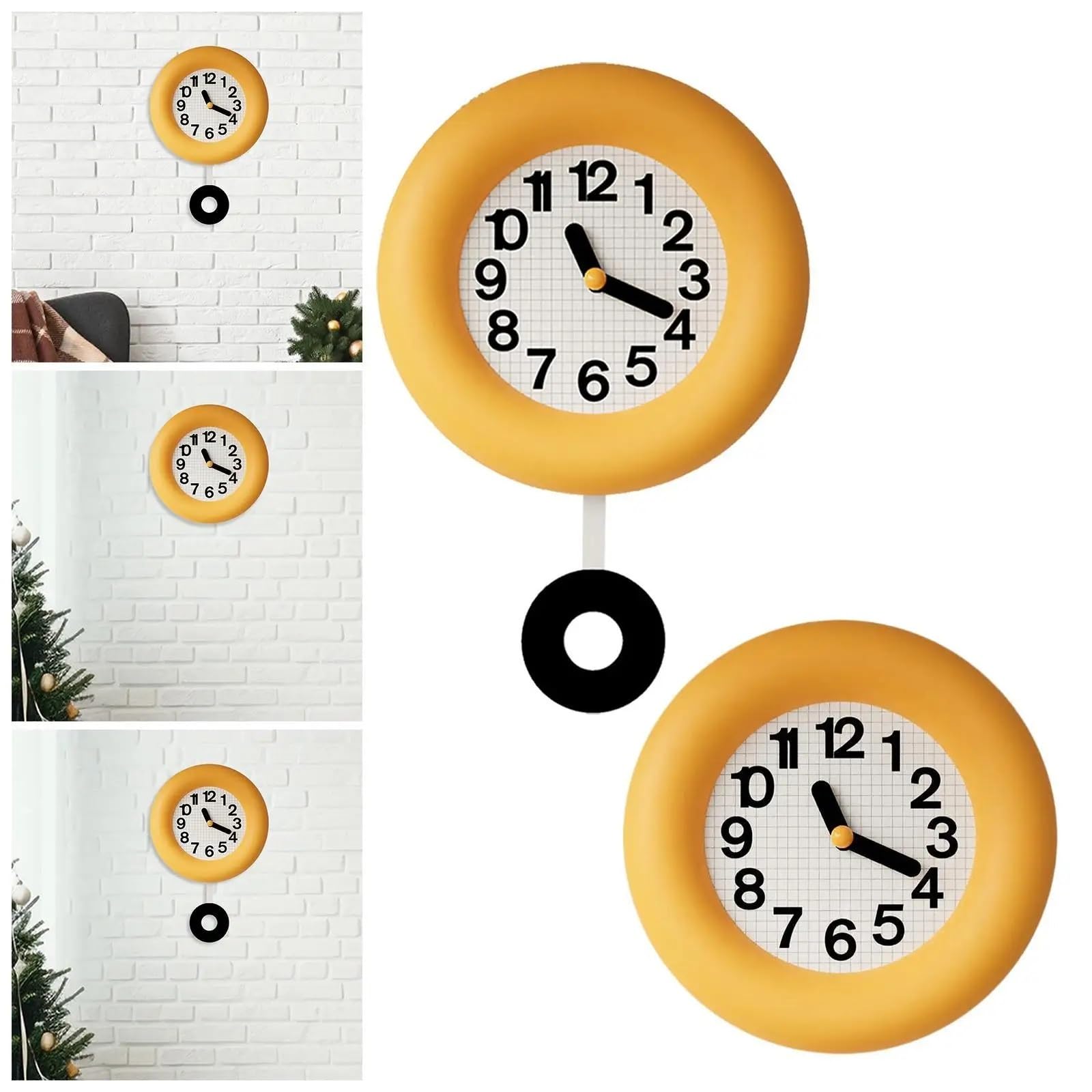 Orologio Da Bagno Orologio da parete silenzioso, sospeso, decorativo, senza ticchettio, for il bancone del negozio