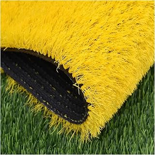 Felpudo para entrenamiento de perros, alfombrilla protectora para el suelo, alfombrilla de césped artificial para jardín al aire libre de color amarillo, 1,18 (pulgadas) de grosor, césped artificial