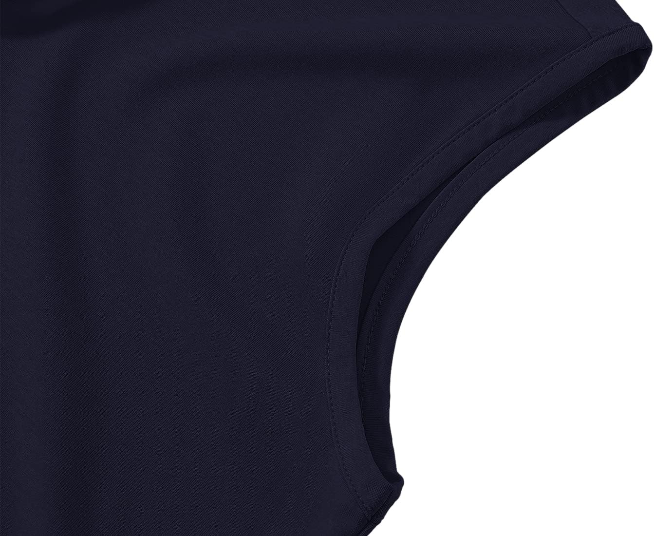 BGOWATU Women's Golf Polo T-Shirts Sleeveless V Neck Collarless Tennis Shirts UV Protection Quick Dry Lightweight - Image 5