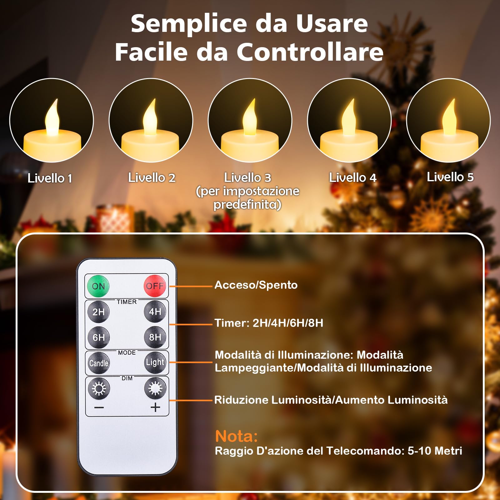 12 Pezzi Candele a LED Ricaricabili, Candele LED Fiamma Oscillante Realistica con Base di Ricarica, Timer e Telecomando per Decorazioni Casa, Matrimoni, Natale e Halloween