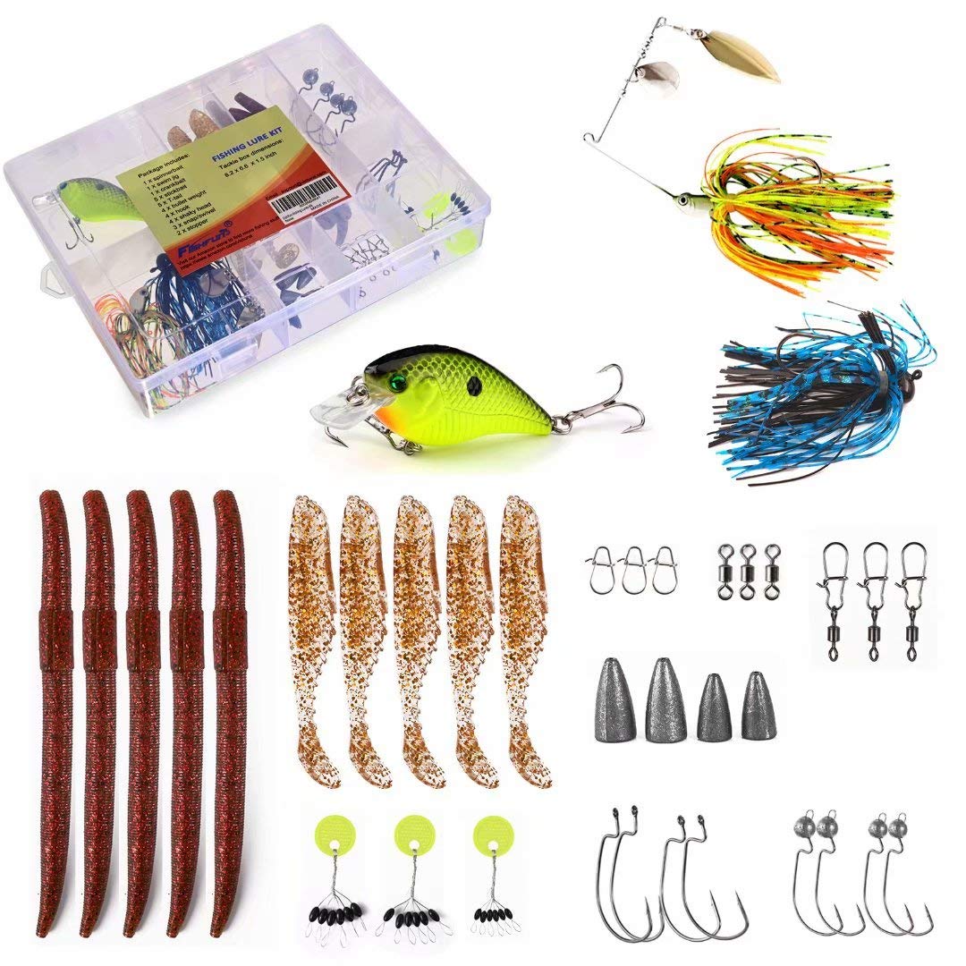 Amazon | Fishfun 釣りルアーキット バス用 釣りタックルスタッフ淡水