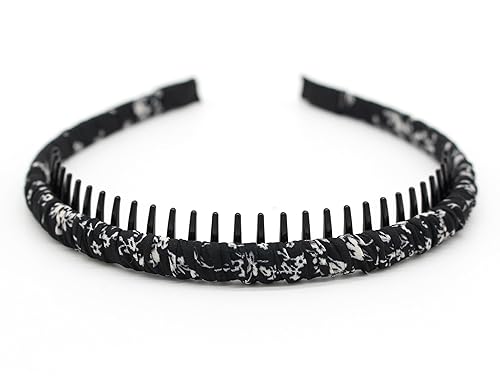 Vista 106 de Diademas negras de moda para mujer, accesorios para el cabello, bandas para la cabeza para el cabello corto, bandas antideslizantes para el cabello