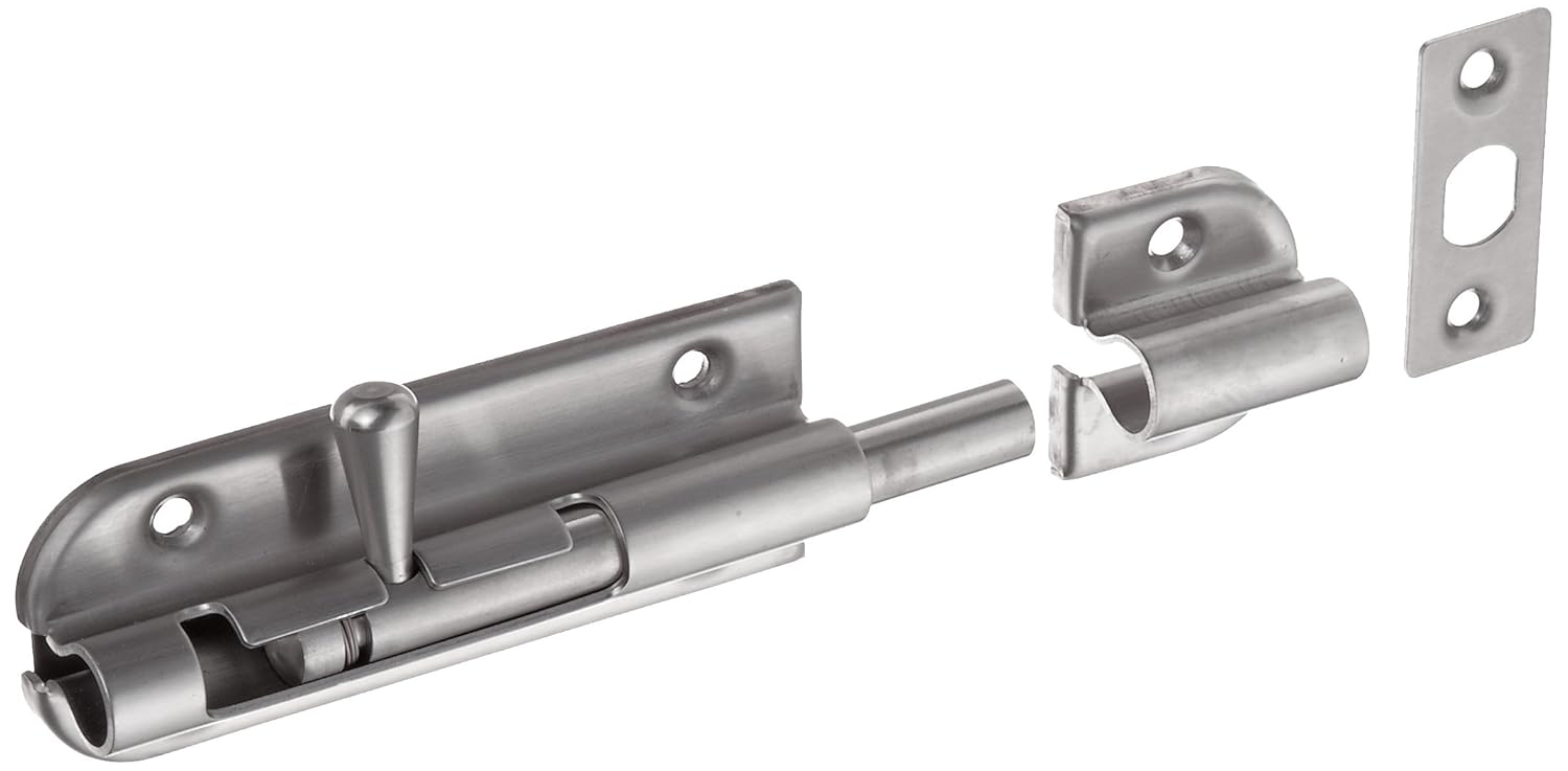 Stainless Steel 304 Spring Loaded Barrel Bolt, Satin Finish, Non ...