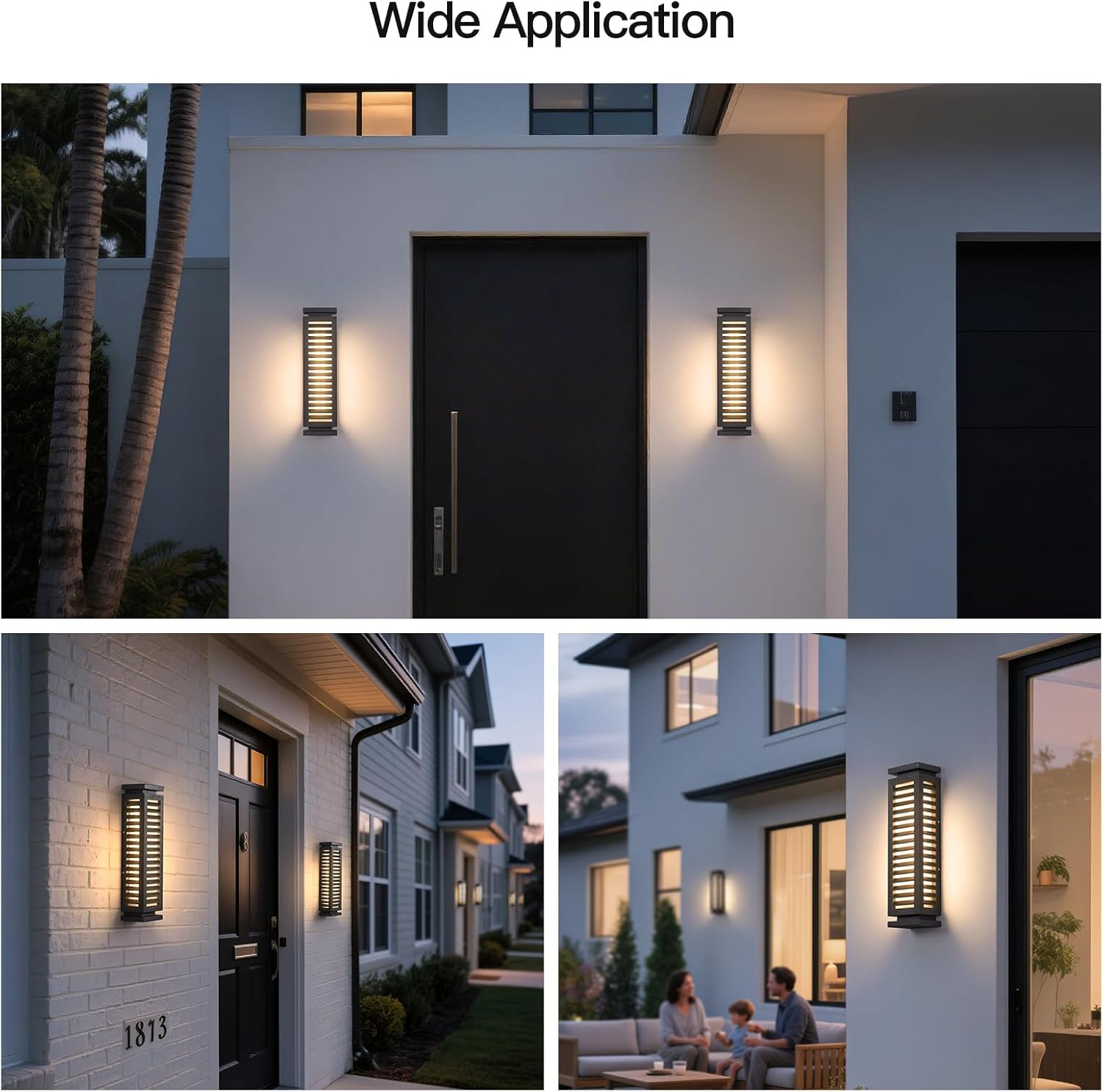 MVBT 20" Outdoor Wall Light Hard Wired, AC100-240V Modern Wall Sconce, Waterproof Outdoor House Lights, 3000K LED Exterior Lighting Fixture Wall Mount Lamp for Front Porch Outside Garage Patio, 1 Pack