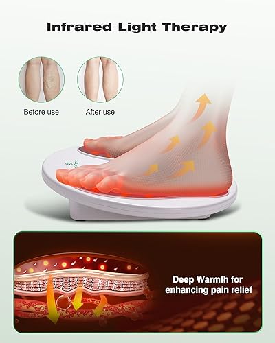 Miniatura 3 de Estimulador eléctrico transcutáneo de nervios, masajeador de pies para alivio del dolor neuropatía, TENS+EMS con calor, 10 modos y 20 niveles de