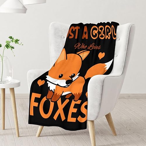 Miniatura 28 de Manta de zorro personalizada con nombre para niñas y niños, suave, mullida y acogedora, manta tamaño regazo de 30 x 40 pulgadas, para sofá, oficina