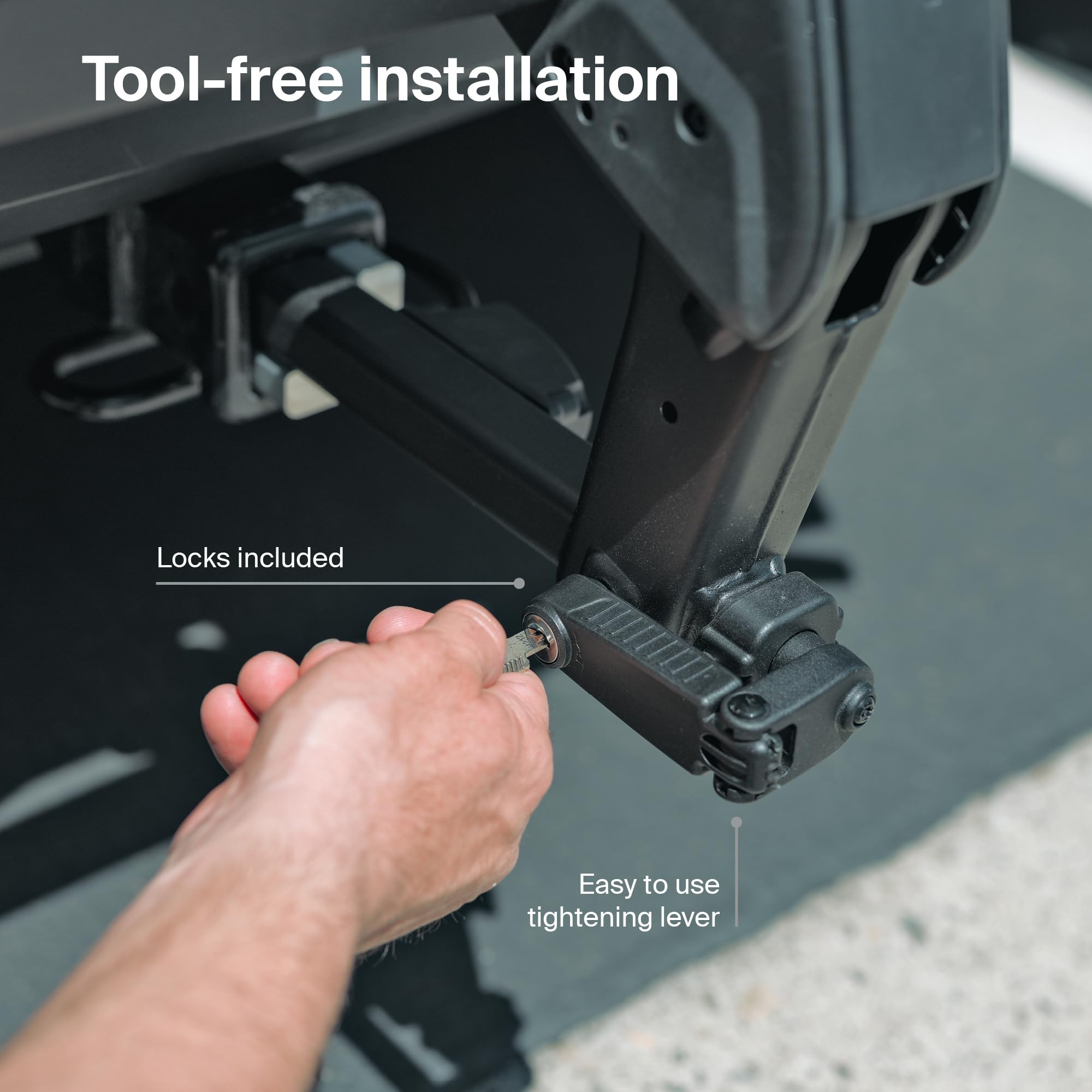 Thule Outpace Fahrradträger für 2 Fahrräder, kompakt und leicht, zusammenklappbares Design, passend für die meisten Fahrradstile, 50 kg Kapazität, 25 kg pro Fahrrad, kompatibel mit 5,1 cm Kupplungen