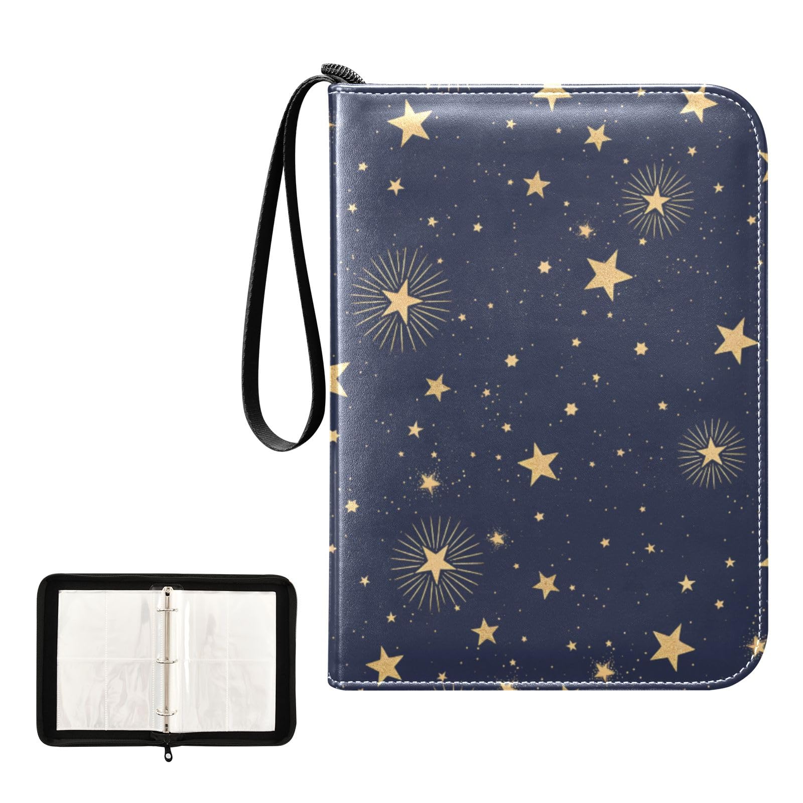 Carpeta de 3 anillos con cremallera y acabado premium Galaxy Star