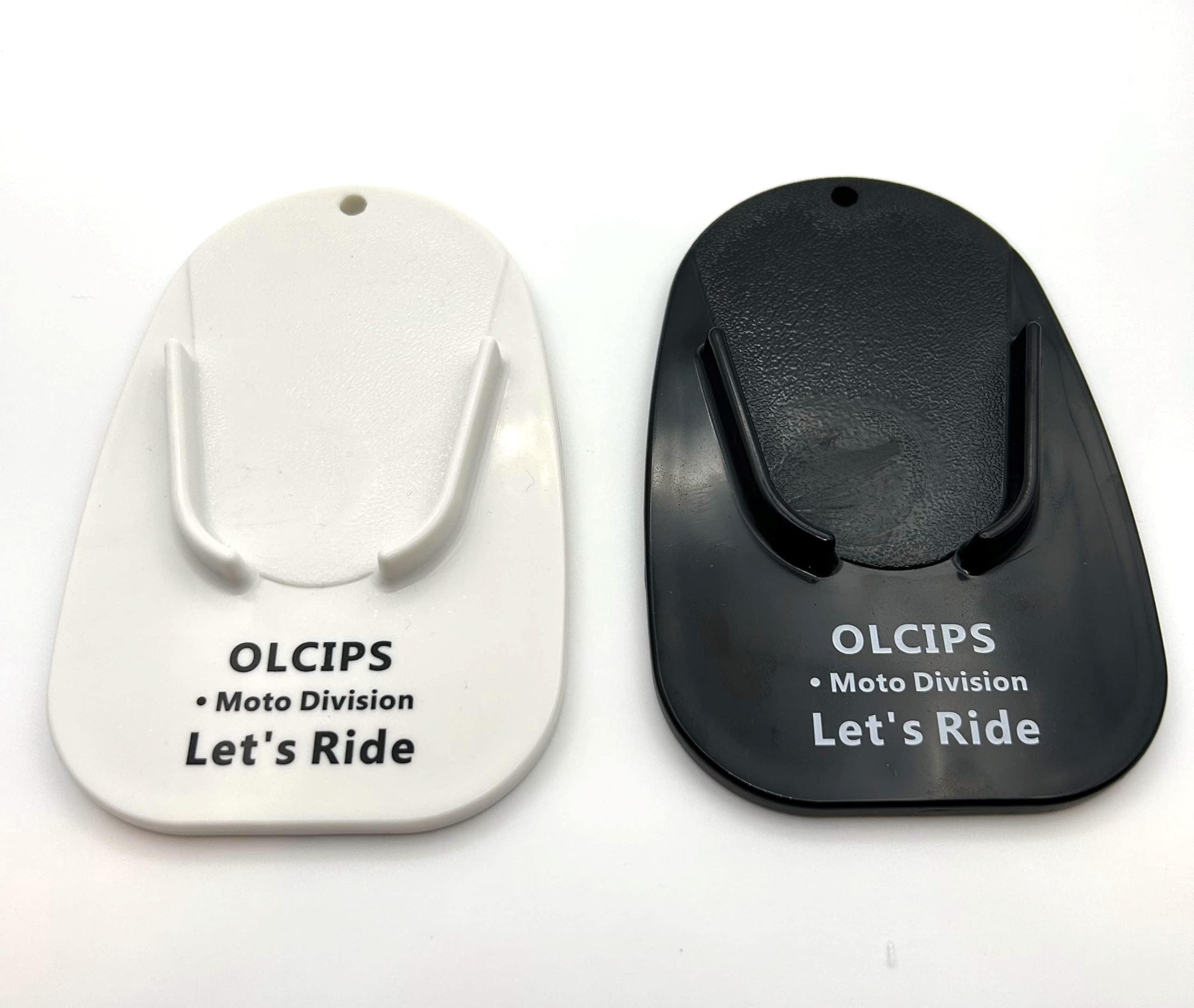 Motorcycle Kickstand Pad 2 Pack (Black and White)Biker