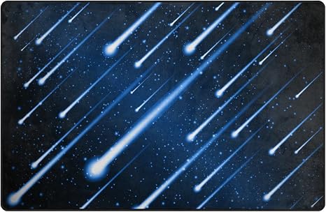 Amazon Gorira ゴリラ キラキラ 流星群 夜空 ラグ カーペット 丸洗い 折り畳み可能 滑り止め付き 抗菌防臭 軽量 絨毯 ホットカーペット対応 約51x79cm ラグ カーペット オンライン通販