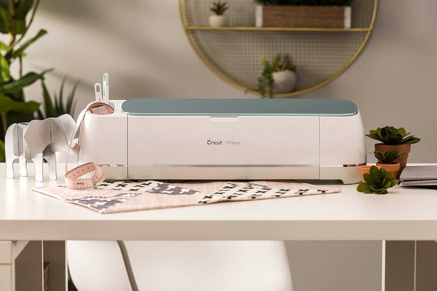 Cricut Maker - Smart Cutting Machine - With 10X Cutting Force, Cuts 300+ Materials, Create 3D Art, Home Decor & More, Bluetooth Connectivity, Compatible with iOS, Android, Windows & Mac, Blue Blue Maker