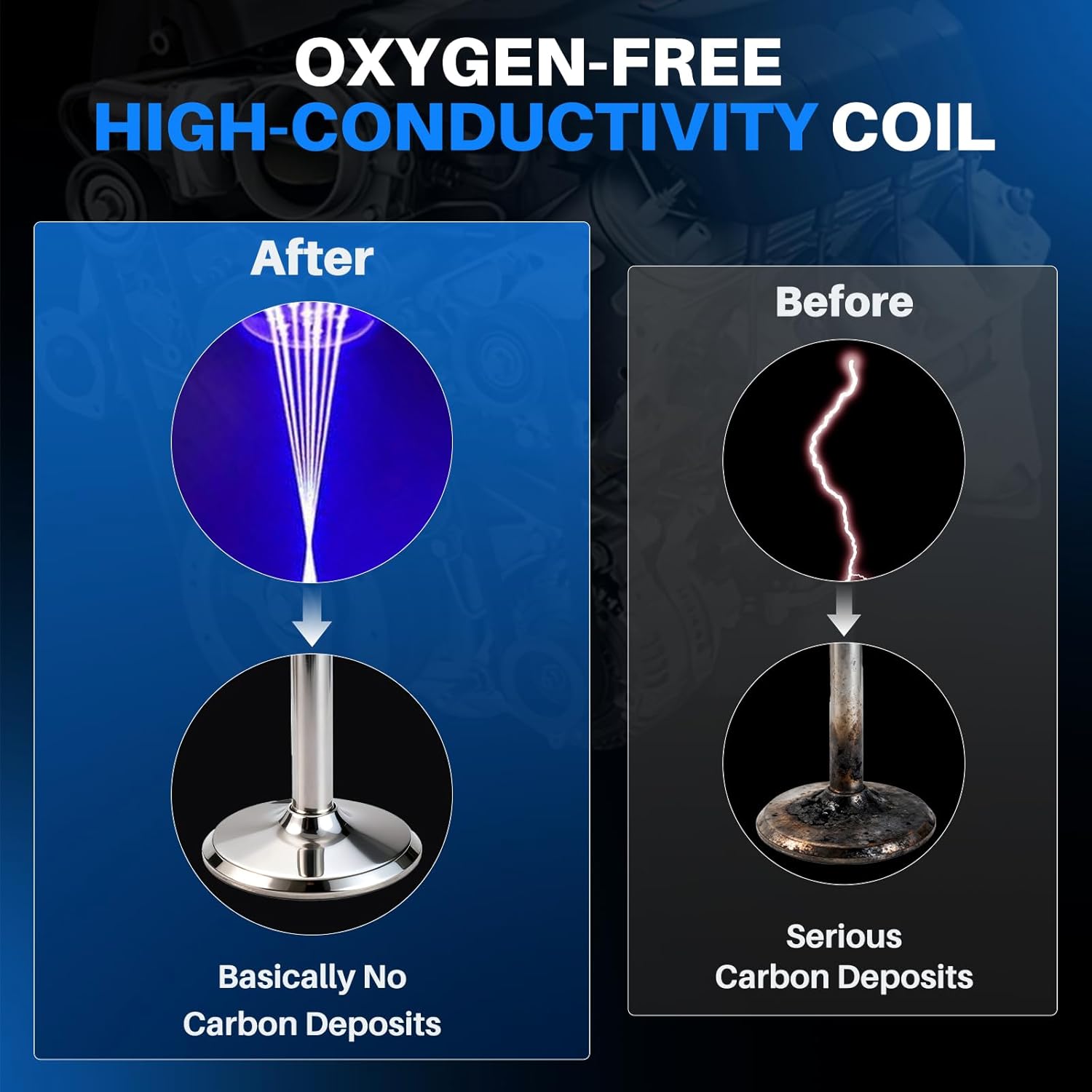 AUTOKAY Ignition Coil SILZKR7B-11 & Spark Plug 0001501980 for Mercedes-Benz GLK350 E350 C300 C350 ML350 UF535, 6 PCS