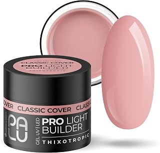 PALU - Building Gel for Gel Nails - Builder Gel - UV LED, Thixotropic, Self-smoothing, Multifunctional, Glossy, Hard, No Filing - for Nail Extension and Skeleton Buildup - 45 g Classic Cover