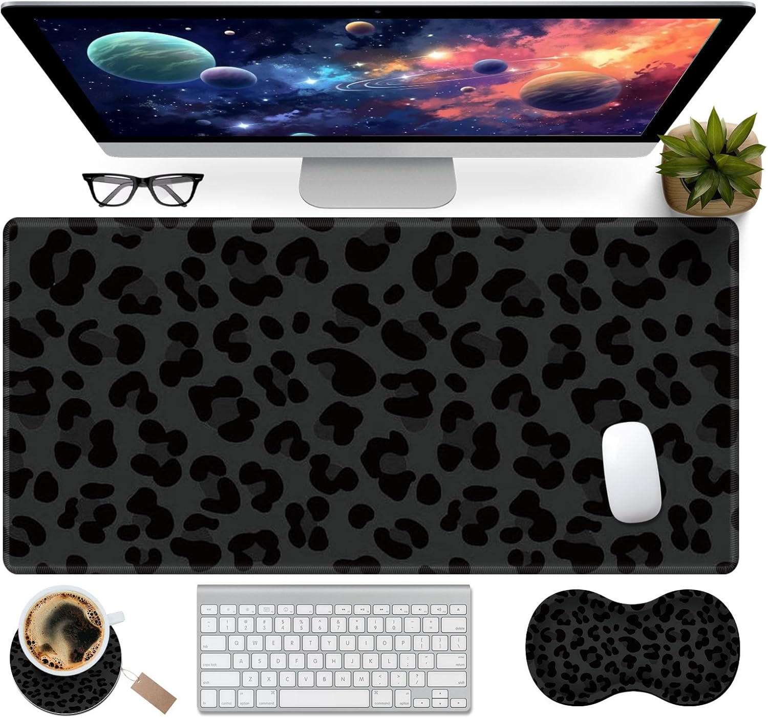 Amazon.com: Large Mouse Pad Desk Mat + Ergonomic Wrist Support Pad+ ...